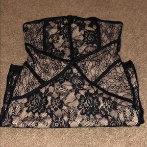 CHARLOTTE RUSSE strapless formal dress.